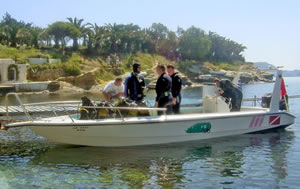 crete divers club speedboat